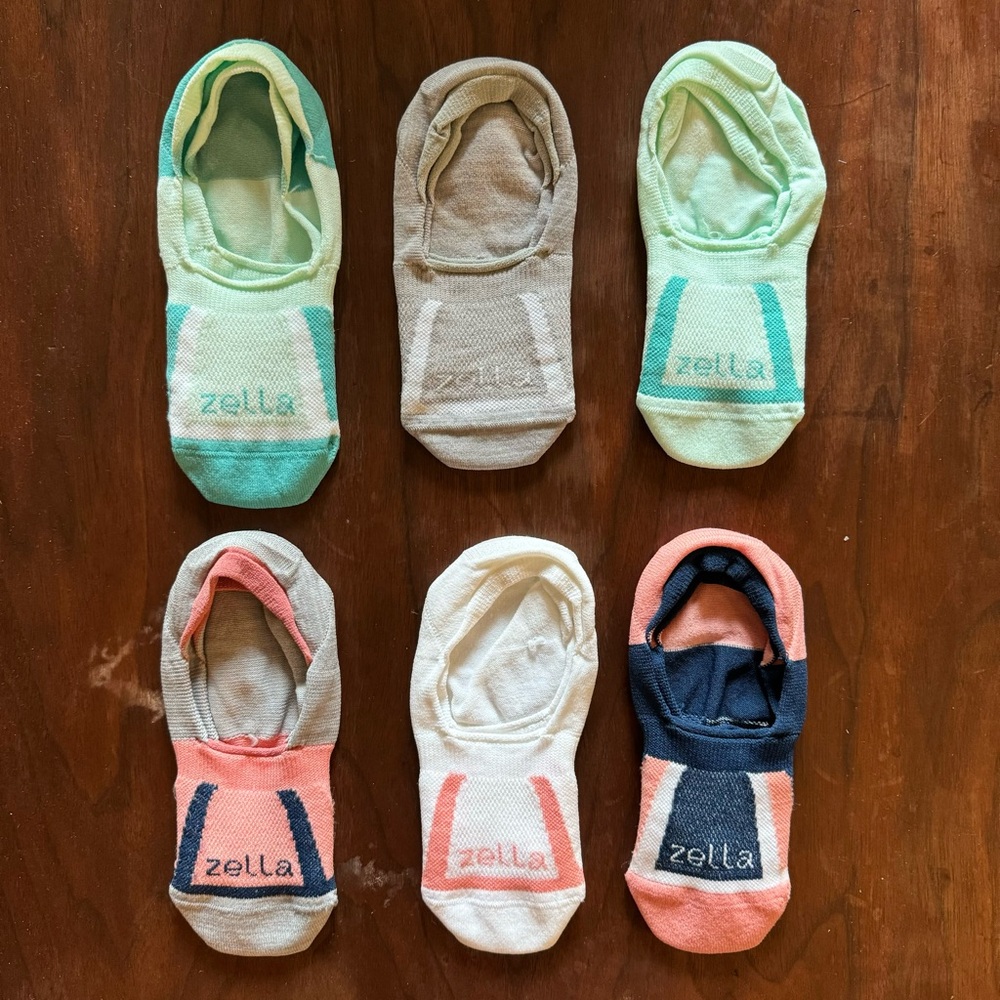 Zella Girl 6-Pack No-Show Socks Girls M/L